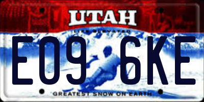 UT license plate E096KE
