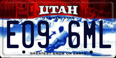 UT license plate E096ML