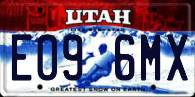 UT license plate E096MX