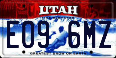 UT license plate E096MZ