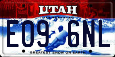 UT license plate E096NL