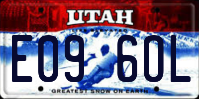 UT license plate E096OL