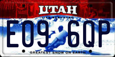 UT license plate E096QP
