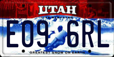 UT license plate E096RL