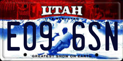 UT license plate E096SN