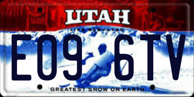 UT license plate E096TV