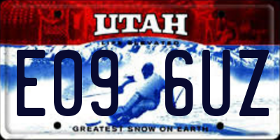UT license plate E096UZ