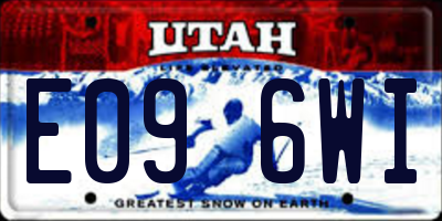 UT license plate E096WI
