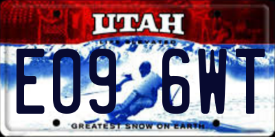 UT license plate E096WT