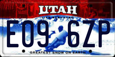 UT license plate E096ZP