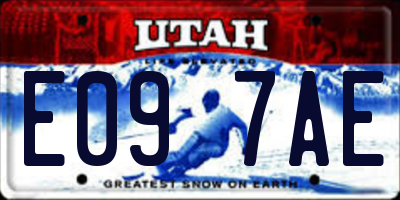 UT license plate E097AE