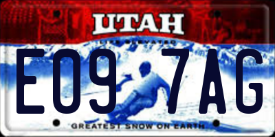 UT license plate E097AG