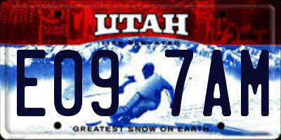 UT license plate E097AM