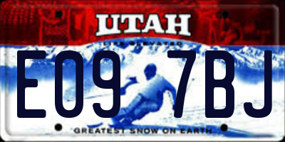UT license plate E097BJ