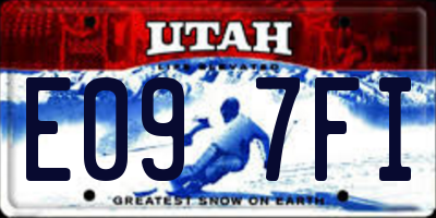 UT license plate E097FI