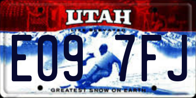 UT license plate E097FJ