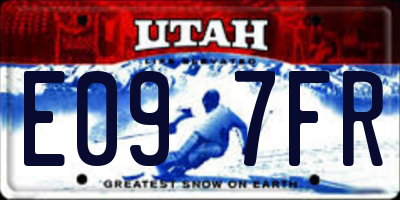 UT license plate E097FR