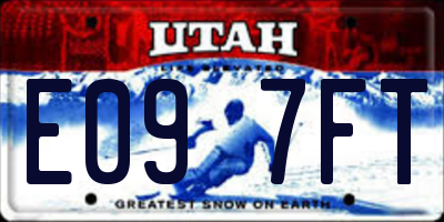UT license plate E097FT
