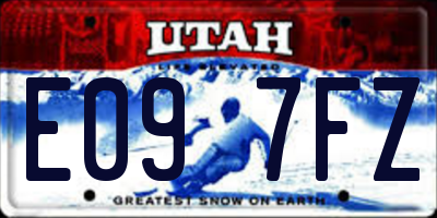 UT license plate E097FZ