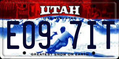 UT license plate E097IT
