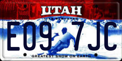 UT license plate E097JC