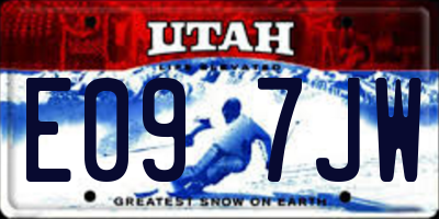 UT license plate E097JW