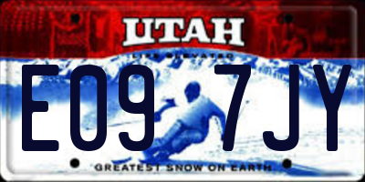 UT license plate E097JY