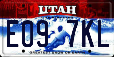 UT license plate E097KL