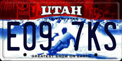 UT license plate E097KS