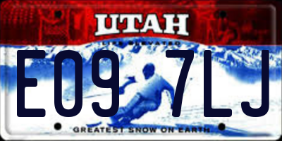 UT license plate E097LJ