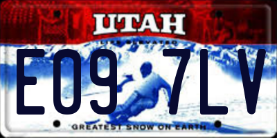 UT license plate E097LV