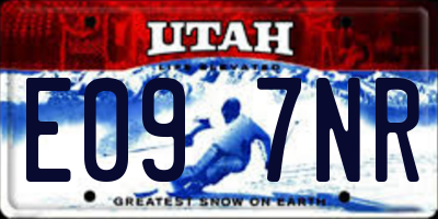 UT license plate E097NR