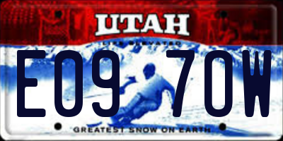 UT license plate E097OW