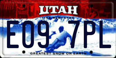 UT license plate E097PL