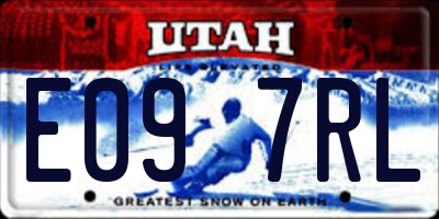 UT license plate E097RL