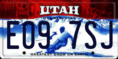 UT license plate E097SJ