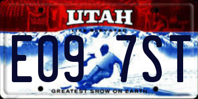 UT license plate E097ST