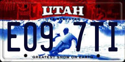 UT license plate E097TI