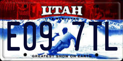 UT license plate E097TL