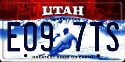 UT license plate E097TS