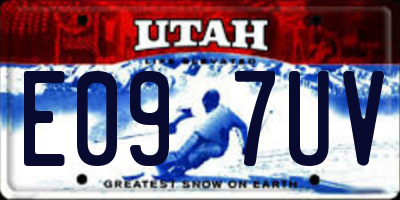 UT license plate E097UV