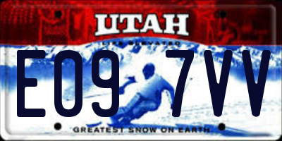 UT license plate E097VV