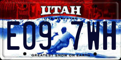 UT license plate E097WH