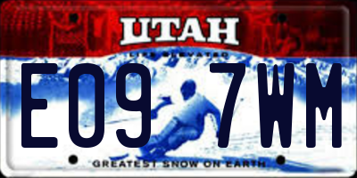 UT license plate E097WM