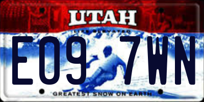 UT license plate E097WN