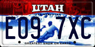 UT license plate E097XC