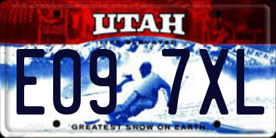 UT license plate E097XL