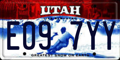 UT license plate E097YY