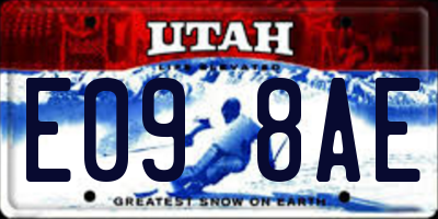 UT license plate E098AE