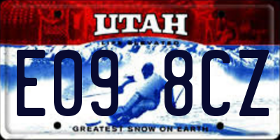 UT license plate E098CZ